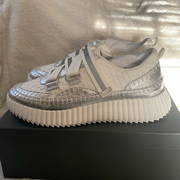 NWT Anthropologie SILENT D CIARA White Combo Sneaker - Picture 11 of 16